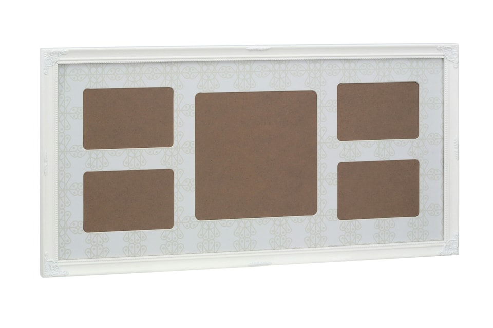 image 1 of White 5 Multi-Photo Frame,Decorative Wall Frame For Hallway,Picture Frame With Square & Landscape Options | White | One Size