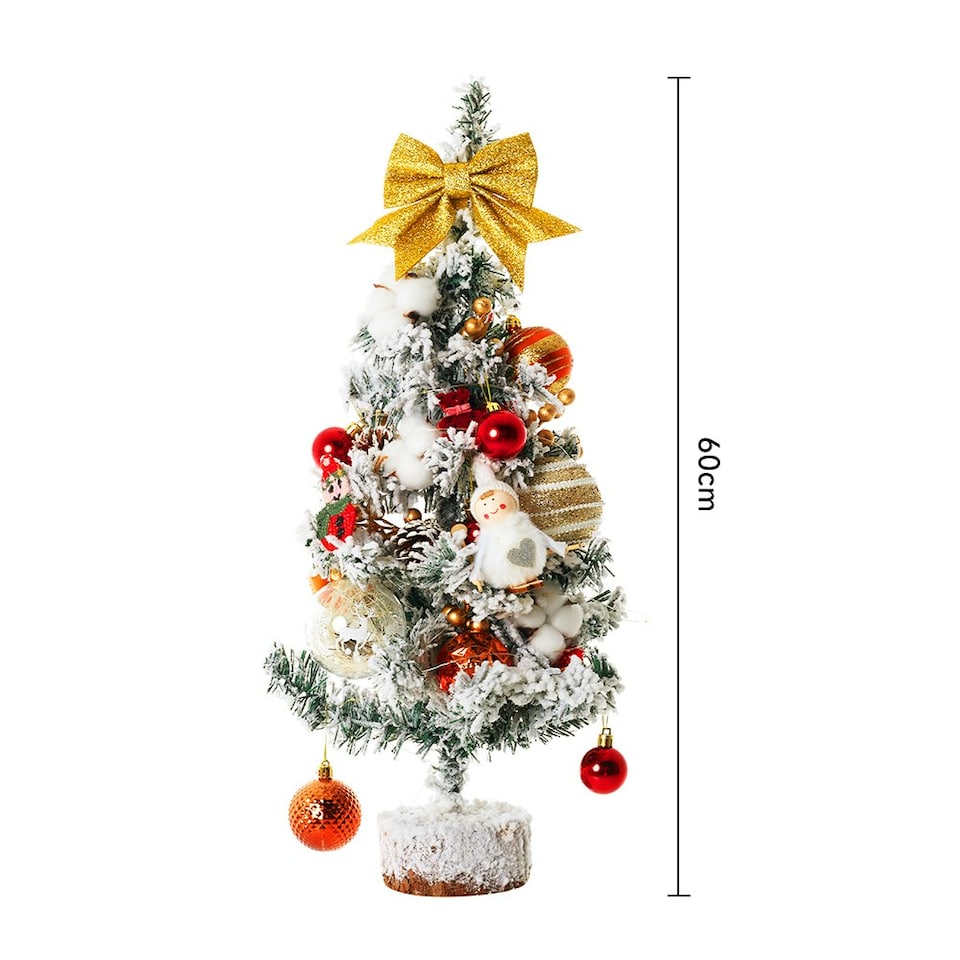 image 1 of Living and Home Tabletop Christmas Tree With LED Lights - 60cm
