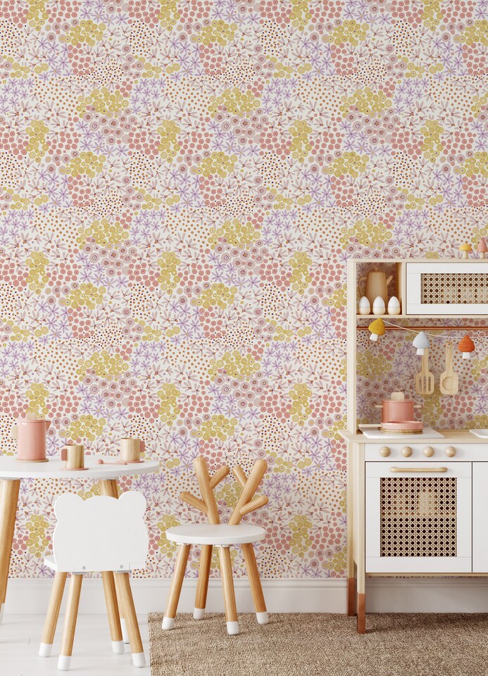 image 1 of NuWallpaper NUS4848 Floral Bunch Multi Peel & Stick Wallpaper, Warm