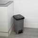 image 5 of Slim Pedal Waste Recycling Bin Can Insert Step On Lid Kitchen Bathroom | Grey | 25L Grey