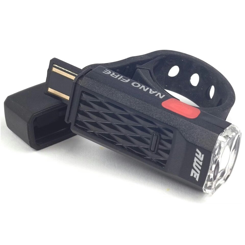 image 1 of AWE Nano Fire USB 12 Lumens Rechargeable Bike Front Light Black CE Approved