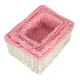 image 5 of Small Pink Spotty Lined Storage Basket | Pink | Pink