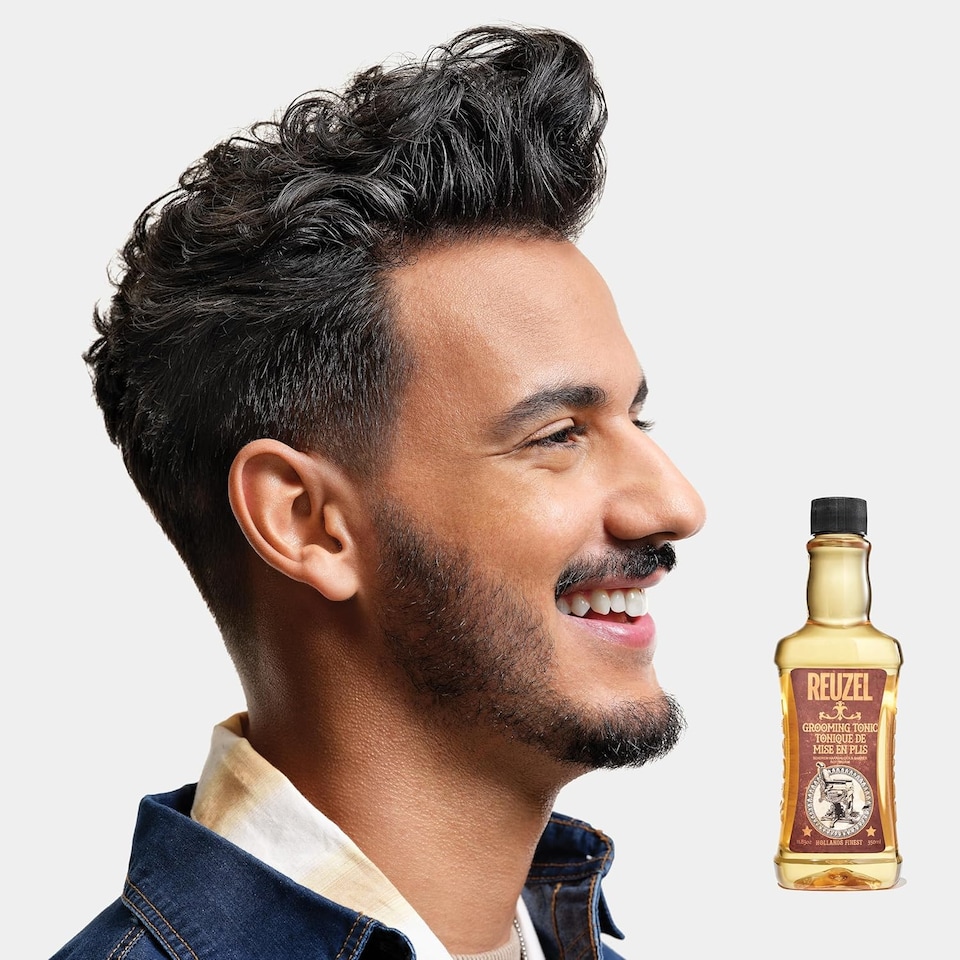 image 1 of Reuzel Grooming Tonic Pro Oil Treatment For Men With Organic And Natural Ingredients Pure, Vegan Serum That Gives Hair Essential Strength And Moisture Apple Peppermint Fragrance 11.83 oz