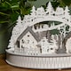 image 4 of 30cm Battery Operated Light up Christmas Village Scene with Santa and Warm White LEDs