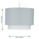 image 5 of First Choice Lighting Pair of Grey Ombre 2 Tier Ceiling Light Shades Grey