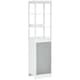 image 6 of kleankin Bathroom Tall Storage Cabinet Organizer Tower w/ Door Shelves White
