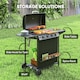 image 5 of Outsunny 5 Burner Gas Barbecue Grill Portable Gas BBQ Grill with Lid, Black