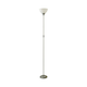 image 4 of ValueLights Dalby Chrome Uplighter Floor Lamp White Shade & Bulb | Silver