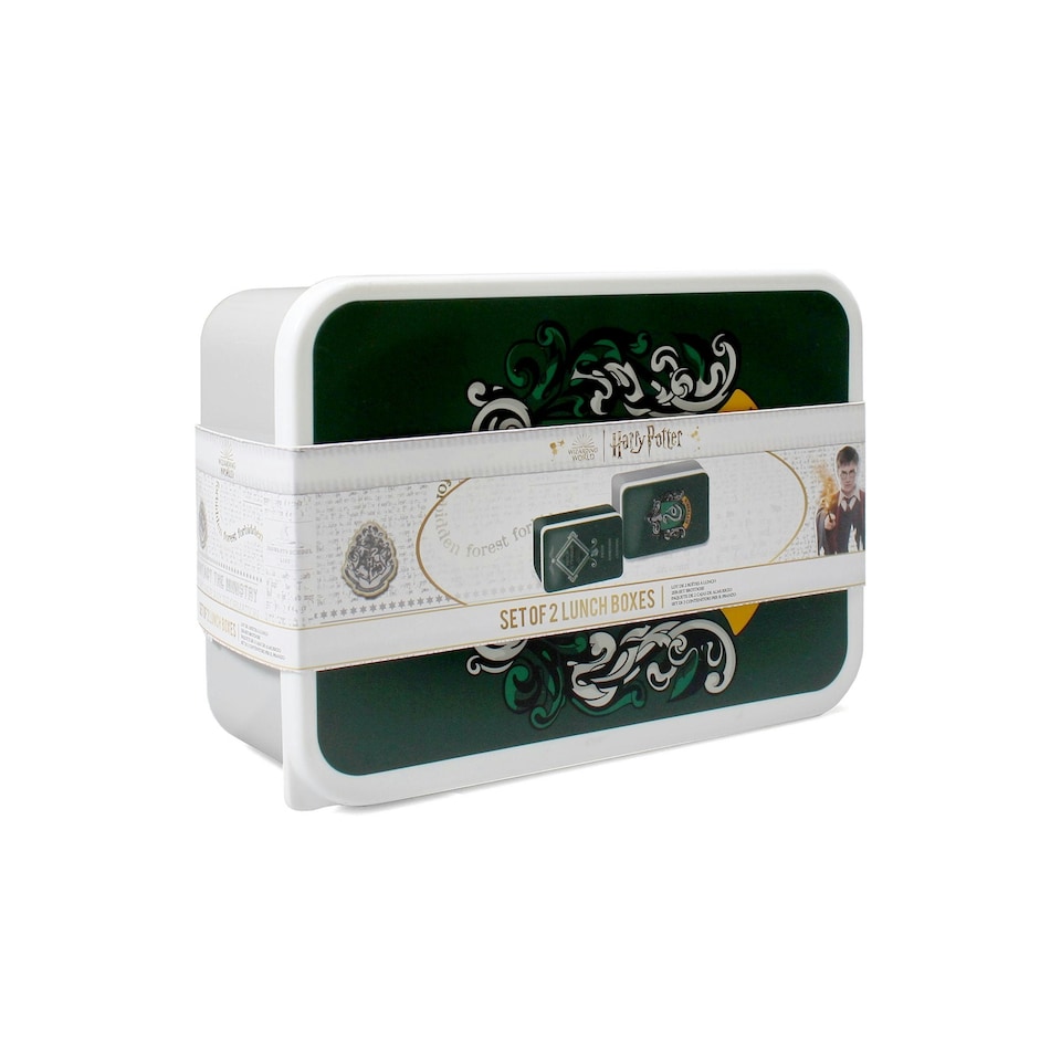 image 1 of Lunch Box Set of 2 - Harry Potter (Slytherin)