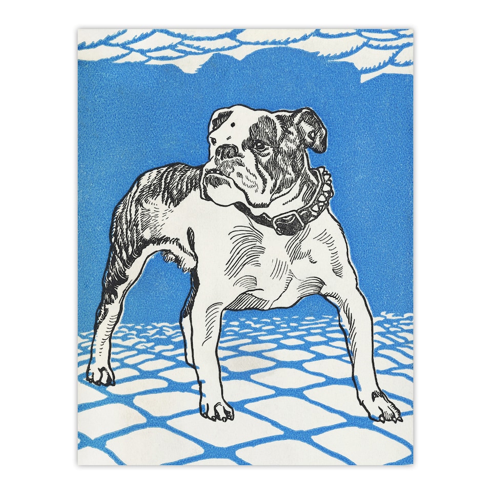 image 1 of Dog Lover Bulldog Animal Portrait Moriz Jung Huge Wall Art Poster Print 24X32"