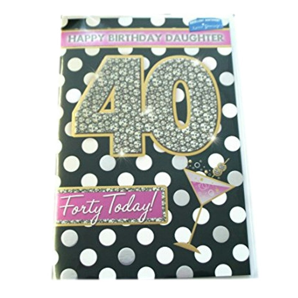 image 1 of Xpress Yourself Daughter 40 Today! Medium Sized Style Birthday Card
