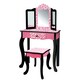 image 1 of Teamson Kids Gisele Leopard Print Vanity Playset, Pink/Black