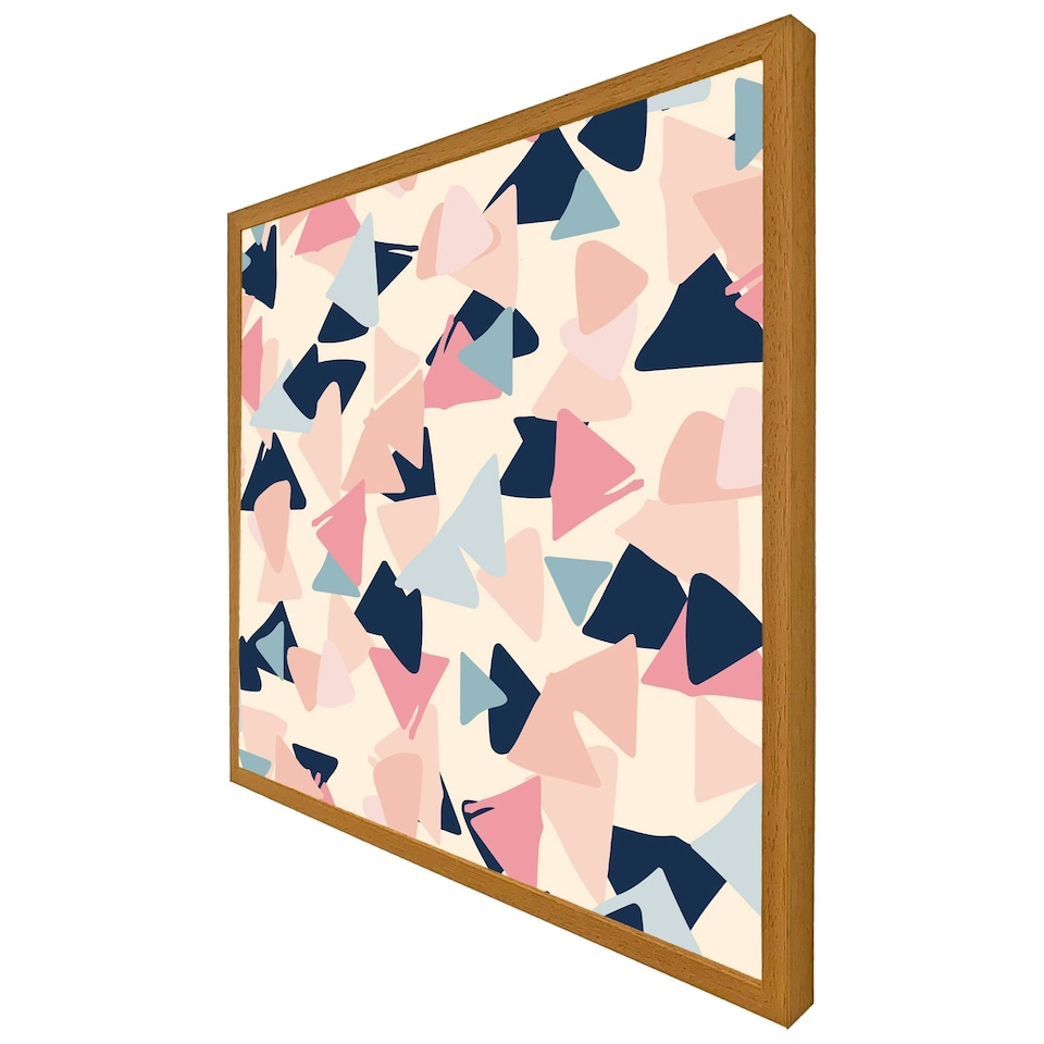image 1 of Pastel coloured triangles (Picutre Frame) Brown | Oak | L