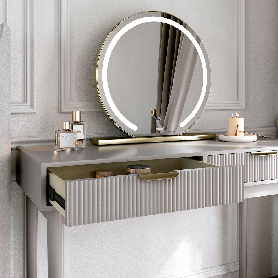 image 1 of CARME Home - Layla Mocha Dressing Table