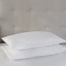 Quilted Pillow Protectors 2PK Soft Touch Microfibre Protector Zippered Closing White