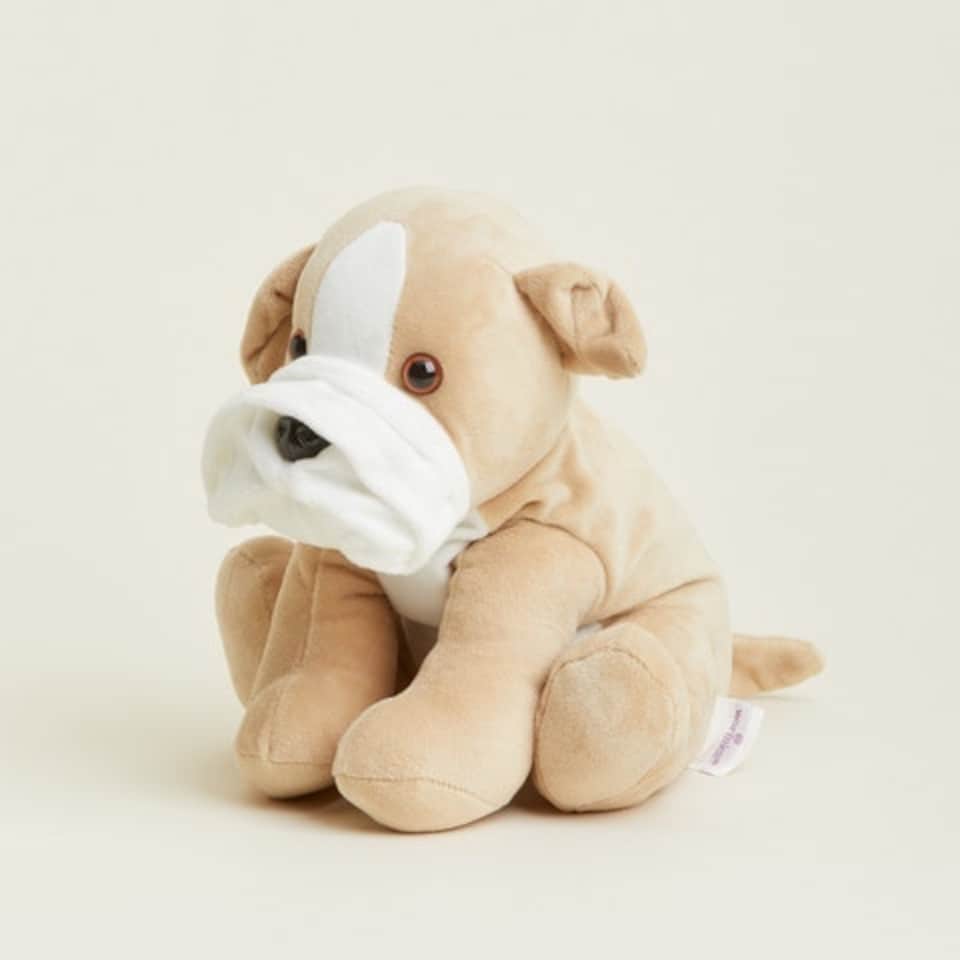 image 1 of Warmies Plush Bulldog Microwavable LARGE