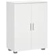 image 1 of kleankin Modern Bathroom Floor Cabinet, Free Standing Linen Cabinet, Storage Cupboard with 3 Tier Shelves, White