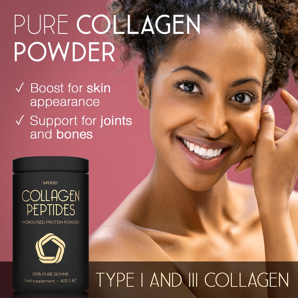 image 1 of SuperSelf Premium Bovine Collagen Peptides Powder 400g