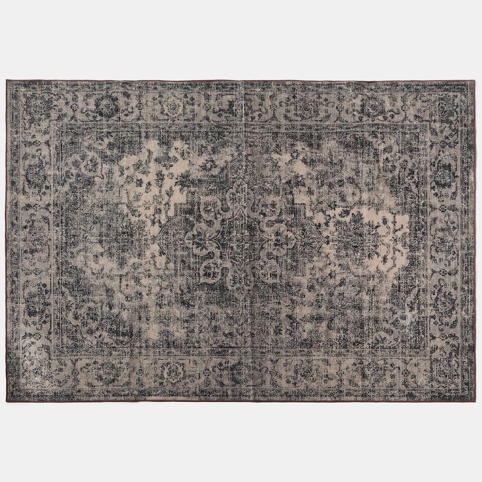 image 1 of OHS Vintage Print Washable Rug Non Slip Floor Carpet Area Mat Runners