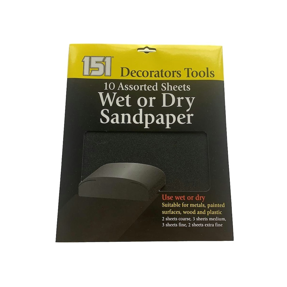 image 1 of Pack of 10 Wet or Dry Sand Paper