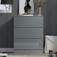 image 2 of FWStyle Stora 3 Drawer Chest of Drawers - Grey Gloss Front