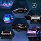 image 9 of AIYAPLAY Mercedes Benz Licensed 12V Electric Car for Kids, Kids' Electric Ride on with Remote Control, Transport Wheels, Spring Suspension, LED Lights Music, for 3-6 Years - Black
