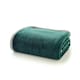 image 2 of Hazelwood Flannel & Sherpa Throw – 130x170cm Reversible Soft Fleece Blanket | Green | Forest | 1