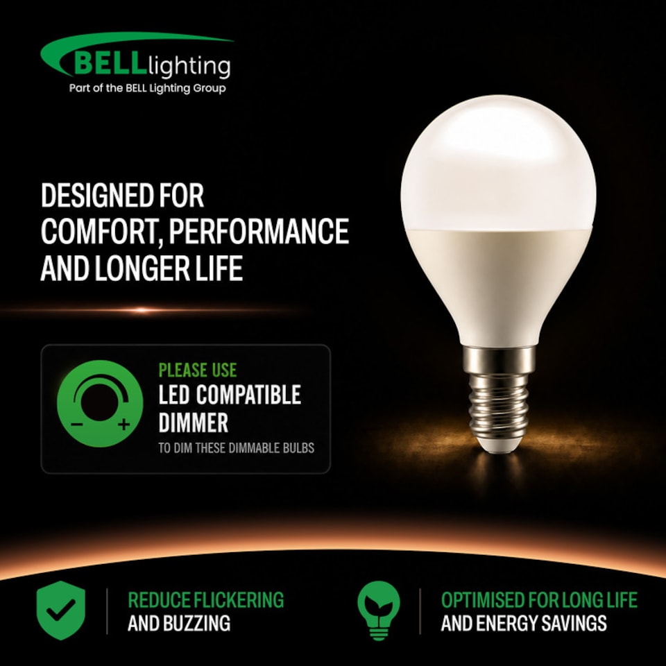 image 1 of BELL Lighting E14 SES Dimmable Golf Ball SMD Natural White 4000K 4.7W Energy Saving LED