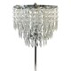 image 4 of First Choice Lighting Chrome and Acrylic Crystal Jewelled Table Lamp Chrome | Clear