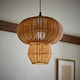 image 2 of ValueLights Portobello Natural Rattan Mushroom Ceiling Shade | Brown
