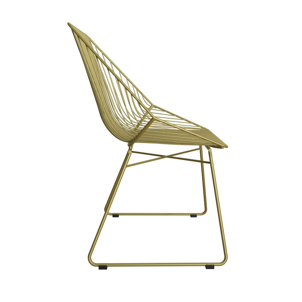 image 1 of Ellis Accent Dining Chair Gold Metal
