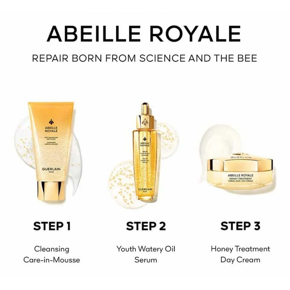 image 1 of Guerlain Abeille Royale Gift Set - Day Cream 50ml, Cleansing Foam 40ml, Oil Serum 15ml