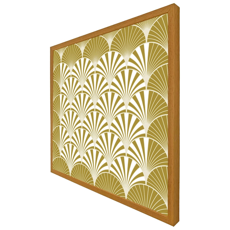 image 1 of Golden semi circles (Picture Frame) White | L