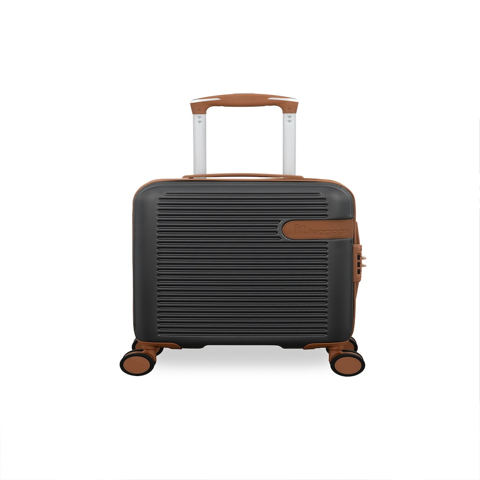 image 1 of IT Luggage Clarify Charcoal Underseat Suitcase with TSA Lock Grey | Cabin Bag