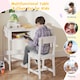 image 8 of COSTWAY Kids Desk and Chair Set with Drawer White