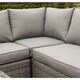 image 4 of 5 Seater Grey Weave Lounge Corner Set