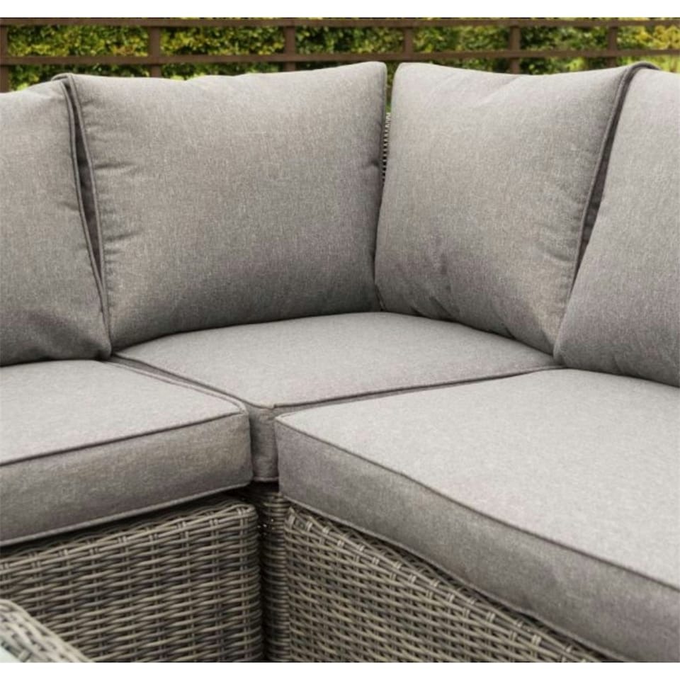 image 1 of 5 Seater Grey Weave Lounge Corner Set