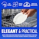image 3 of Set Of 6 Rimmed Porcelain Serving Plates Plain Dinnerware Kitchenware