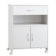 image 1 of Vinsetto Mobile Printer Stand w/ Storage Shelf Universal Wheels for Home White