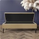 image 2 of Safar Plain 137cm Ottoman Storage Bench - Plush Velvet Shoe Bench - Mink Upholstery Footstool with Storage