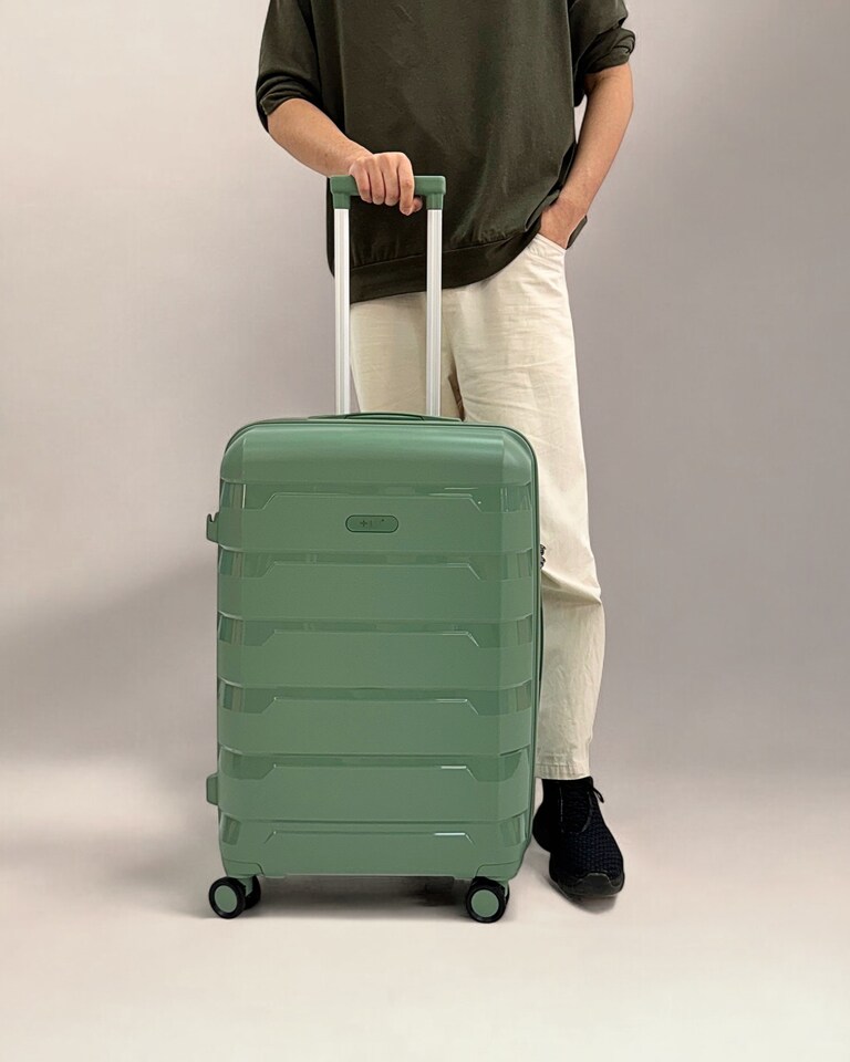 image 1 of Medium Suitcase 24’ Inch Hard Shell Checked Luggage - Lightweight & Durable, USB Charging Port, Secure TSA Lock, Dual Spinner Wheels