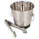 image 7 of Stainless Steel Ice Bucket And Tongs Set | White | 1
