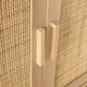 image 7 of Sideboard 3 Rattan Doors Solid Wooden Legs Cabinet Home Living Room Furniture