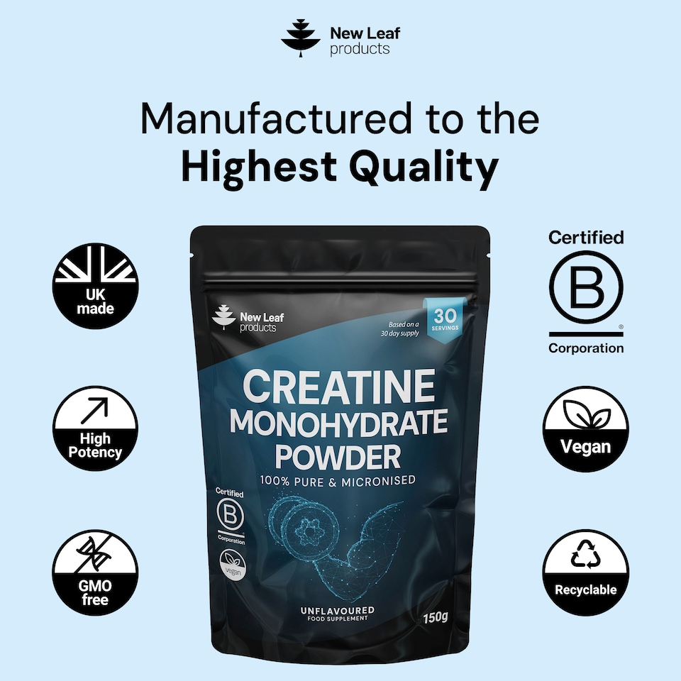 image 1 of Creatine Monohydrate Powder 150g Micronized Gym