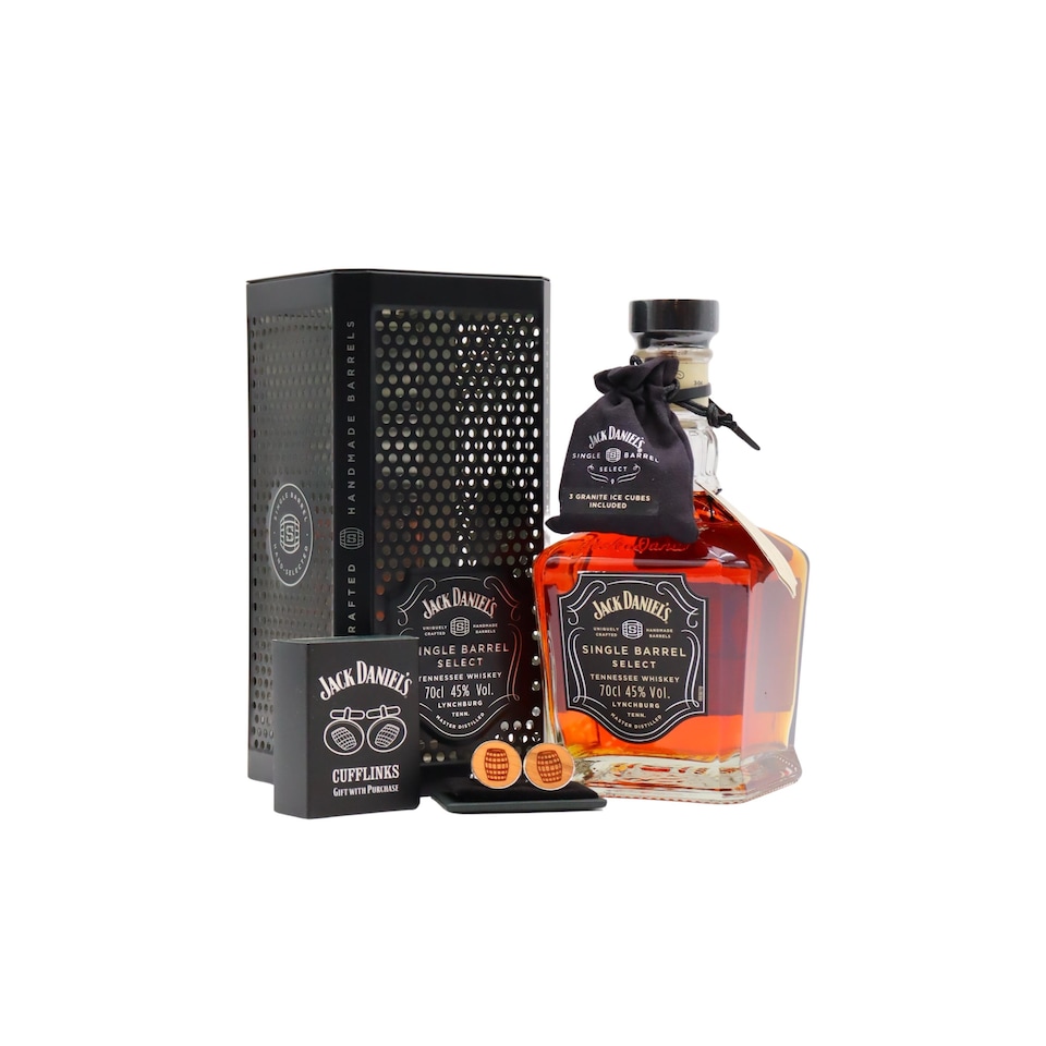 Jack Daniel's - Single Barrel Select Whiskey (Includes Cufflinks, Whiskey Stones & Mesh Tin)