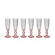 image 2 of Champagne glass Vivalto PR05720ZD/BHA6 PINK Pink Transparent Glass 180 ml (6 Units) N/A