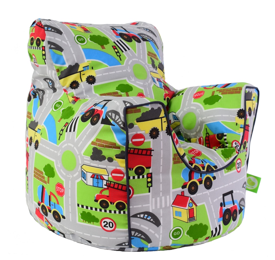 image 1 of Bean Lazy Road Map Bean Bag Armchair Toddler Size