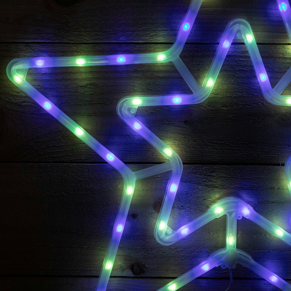 image 1 of 56cm RGB Digital Light up Christmas Star with Remote Control & Timer Function