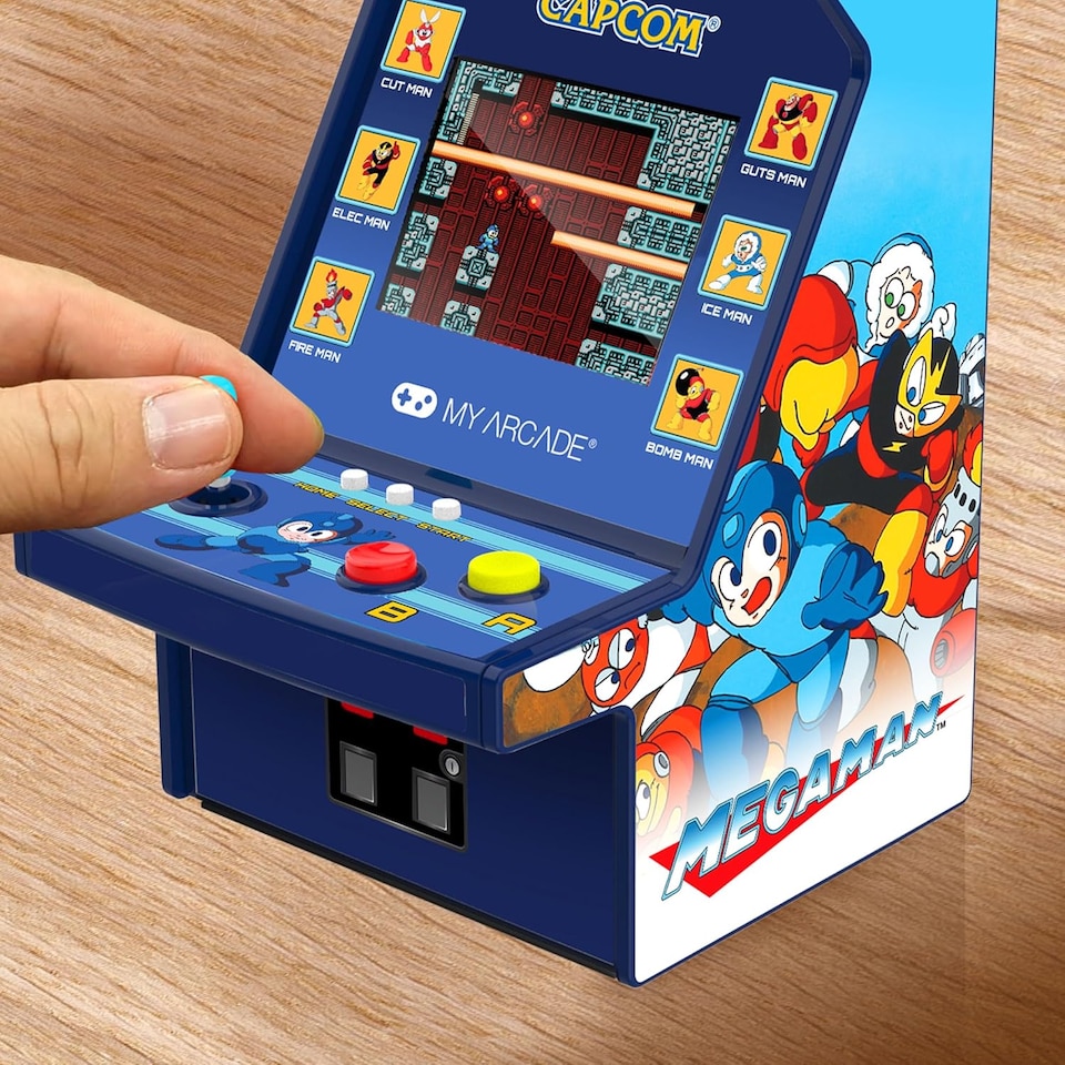 image 1 of Mega Man Micro Player Pro 6.7" Portable Retro Arcade (6 Games in 1)