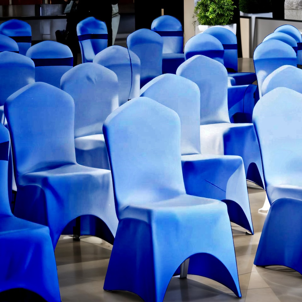 image 1 of Chair Cover Spandex Polyester Stretch Fabric Dining Slipcovers
